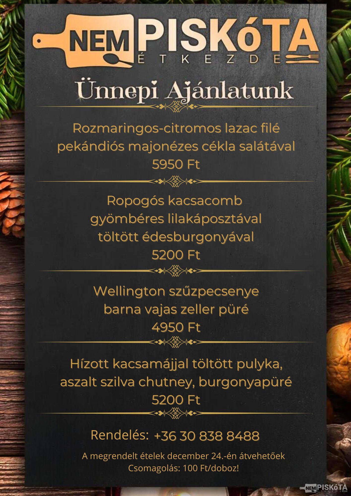 NemPiskóta Étkezde: Karácsony 2025